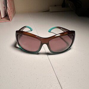 Spy Sunglasses - Farrah Style - Like New Polarized Happy Lens - tortoise / teal